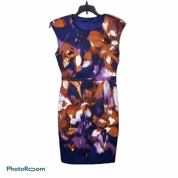 Elie Tahari Jamie Floral Sheath Dress 2 Women’s - Picture 3 of 7